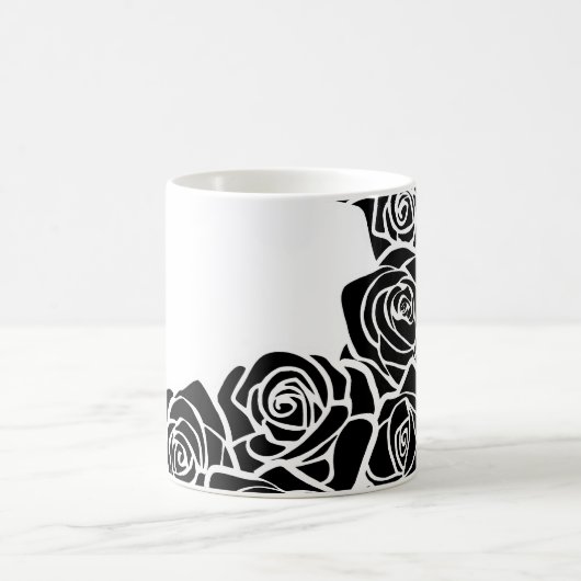 Meisjes zwarte rozen koffiemok (Center)