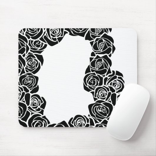 Meisjes  zwarte rozen muismat (Met muis)