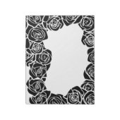 Meisjes  zwarte rozen notitieblok (Linkerzijde)