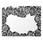 Meisjes zwarte rozen notitieblok (Voorkant)