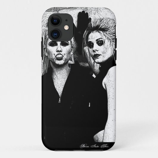 Meisjes - Zwarte & Witte Iphone 5 Hoesje (Achterkant)