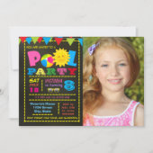 Meisjes Zwembad Partij Verjaardagsfeestje Kaart (Voorkant)