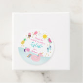 Meisjes Zwembad Party Verjaardag Dank u Bedankjes Labels (In situ)