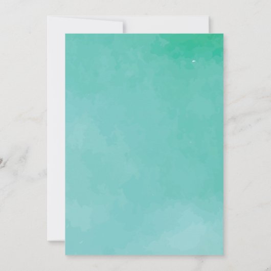 Meisjes Zwembad Party Verjaardag Kaart (Achterkant)