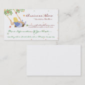 Meisjes zwenken en Visitekaartjes met bladeren (Voorkant / Achterkant)