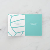 meisjesachtig aqua grijs volleybal verjaardag elke kaart (Binnen)