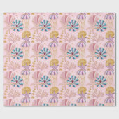 Meisjesachtig Baby Roze Onder de Zee Glitterend Cadeaupapier (Vlak)