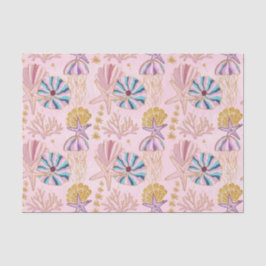 Meisjesachtig Baby Roze Onder de Zee Glitterend Tissuepapier