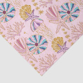 Meisjesachtig Baby Roze Onder de Zee Glitterend Tissuepapier (Detail)