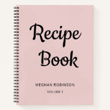 Meisjesachtig Blos Roze Monogram Kookboek Recepten