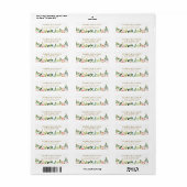 Meisjesachtig Blozend Roze Landelijke Bloemige Boe Etiket (Full Sheet)