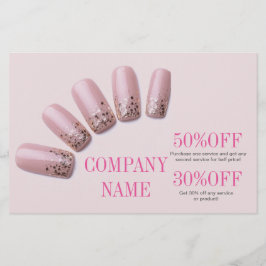 meisjesachtig chic elegante nagel manicure nagel s flyer