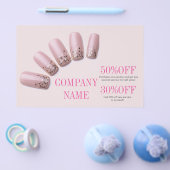 meisjesachtig chic elegante nagel manicure nagel s flyer (Enkel)