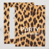 meisjesachtig chic luipaardprint safari verjaardag (Voorkant / Achterkant)