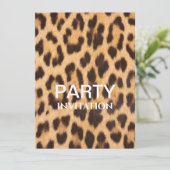 meisjesachtig chic luipaardprint safari verjaardag (Staand voorkant)