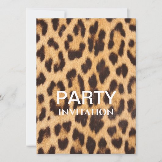 meisjesachtig chic luipaardprint safari verjaardag (Voorkant)