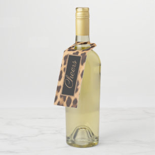 meisjesachtig chic wilde luipaardprint feest cheer flessenhanger
