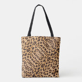 meisjesachtig chic wilde safari mode luipaardprint tote bag (Achterkant)