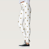Meisjesachtig Cute Glitter Nep Goud Stippen Pat Leggings (Links)