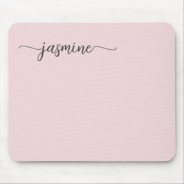 Meisjesachtig Eenvoudig Blush Roze Gepersonaliseer Muismat