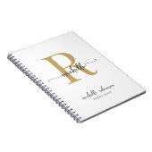 Meisjesachtig Elegant Wit Gouden Kookboek Recept I Notitieboek (Rechterzijde)