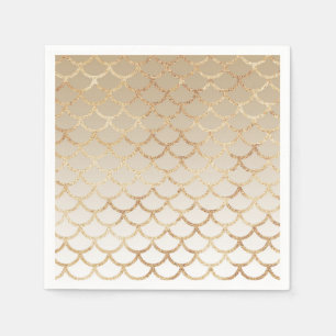 Meisjesachtig en glamoureuze ombre gouden zeemeerm servet