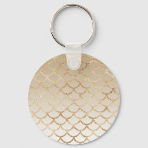 Meisjesachtig en glamoureuze ombre gouden zeemeerm sleutelhanger