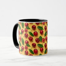 Meisjesachtig Fruit Mooie Zomer Kersen Patroon