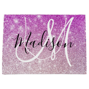Meisjesachtig & Glam Paarse Glitters Schitterende Groot Cadeauzakje
