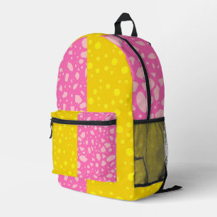 (Meisjesachtig goud en roze kleur) Beste kleurblok Bedrukte Rugzak