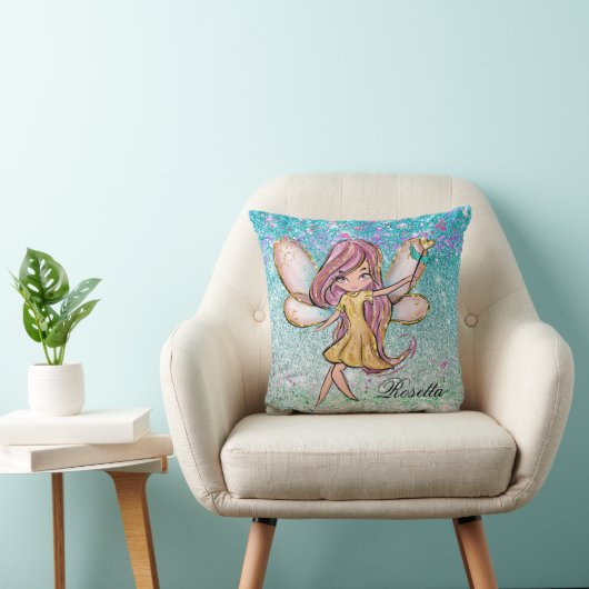 Meisjesachtig Goud Paars Blauw Glitters Schitter S Kussen (Stoel)