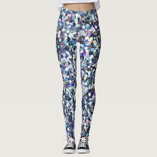 Meisjesachtig Kleurrijk Glitter Leggings (Voorkant)