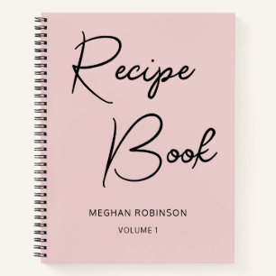 Meisjesachtig kookboek met recepten Roze Gepersona Notitieboek