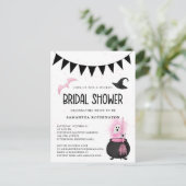 Meisjesachtig kwaadaardige Halloween Bruidsdouche Briefkaart (Staand voorkant)