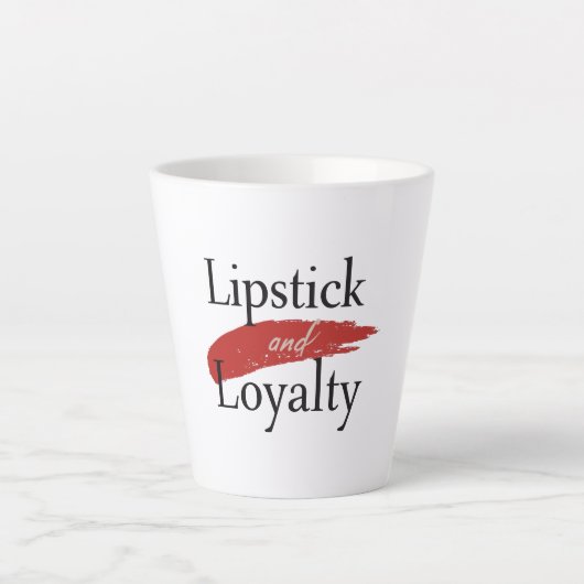 Meisjesachtig Make-up Liefhebber Trouw Slogan Latte Mok (Voorkant)