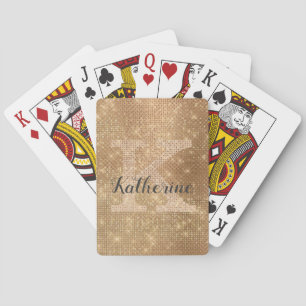 Meisjesachtig Metallic Gouden Glitter Diamanten Mo Pokerkaarten
