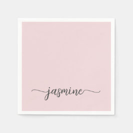 Meisjesachtig Minimalistisch Eenvoudig Blos Roze M Servet