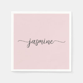 Meisjesachtig Minimalistisch Eenvoudig Blos Roze M Servet