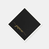 Meisjesachtig Minimalistisch Eenvoudig Zwart Goud  Servet (Hoek)