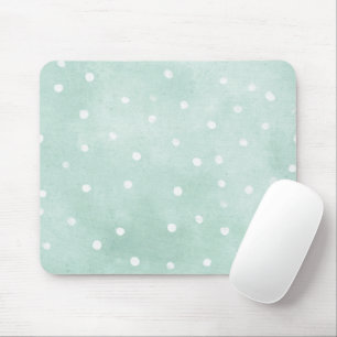 Meisjesachtig mint met witte stippen  muismat