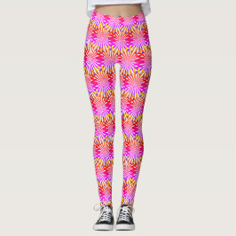 Meisjesachtig moderne abstracte roze verlopende st leggings
