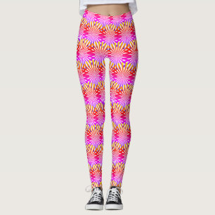 Meisjesachtig moderne abstracte roze verlopende st leggings