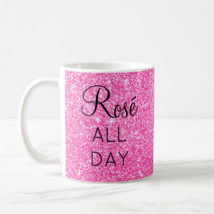 Meisjesachtig mooie Rosé de hele dag Heet roze gli Koffiemok