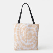 Meisjesachtig oranje monogram tie-dye patroon tote bag (Achterkant)