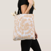 Meisjesachtig oranje monogram tie-dye patroon tote bag (Dichtbij)