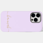 Meisjesachtig Paars Monogram Modern Schrift Persoo Case-Mate iPhone Case (Achterkant (horizontaal))