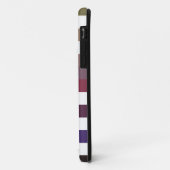 Meisjesachtig paarse brede horizontale strepen met Case-Mate iPhone case (Achterkant/links)