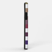 Meisjesachtig paarse brede horizontale strepen met Case-Mate iPhone case (Achterkant/rechts)