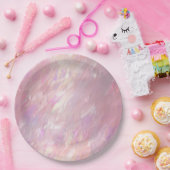 Meisjesachtig parelroze papieren bordje (Feest)