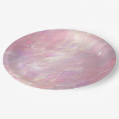 Meisjesachtig parelroze papieren bordje (Gekanteld)